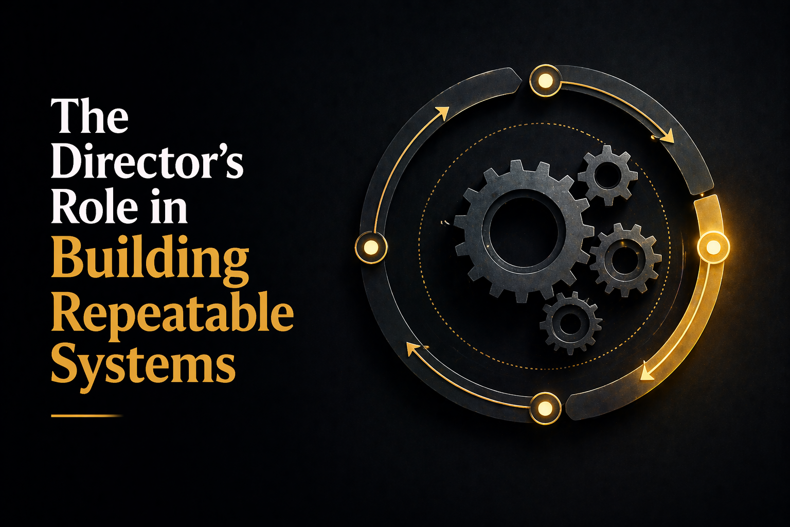 The Director’s Role in Building Repeatable Systems | Mr Director
